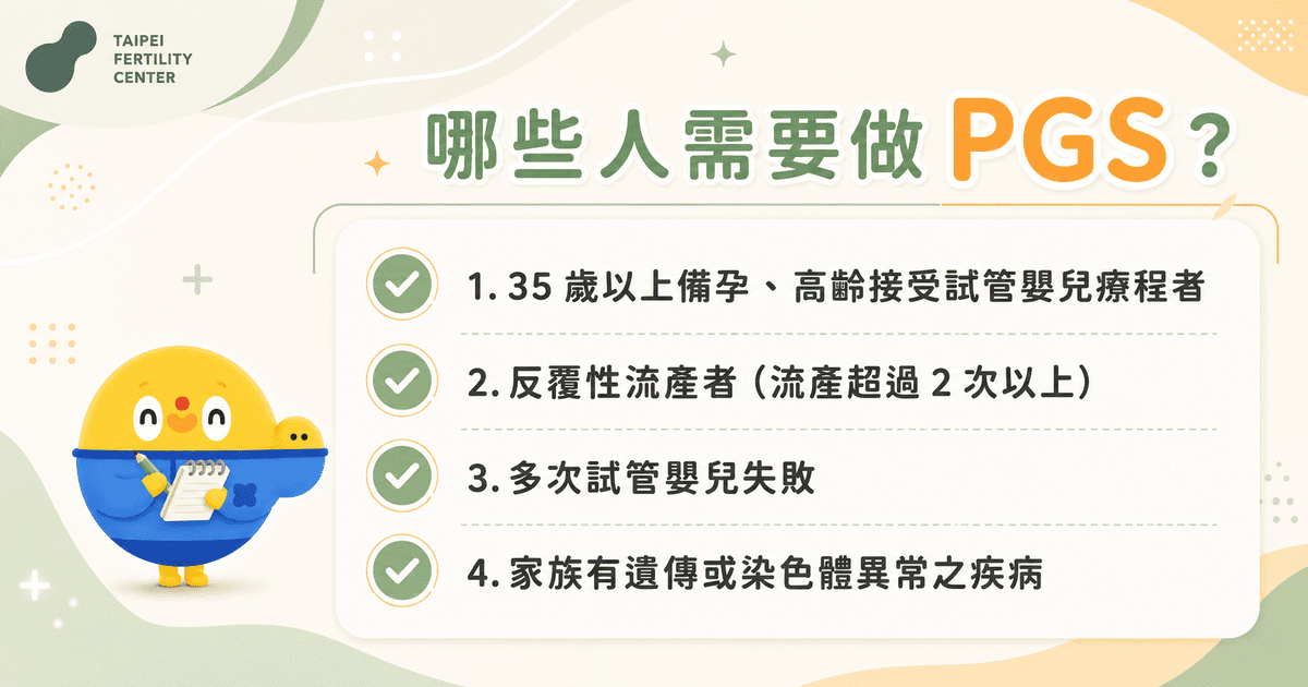 哪些人需要做PGS?